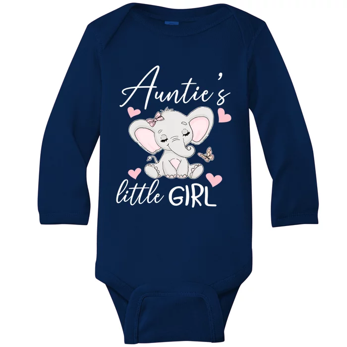 Aunties Little Niece From Aunt To Niece Gift Baby Long Sleeve Bodysuit