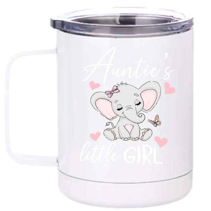 Aunties Little Niece From Aunt To Niece Gift Front & Back 12oz Stainless Steel Tumbler Cup