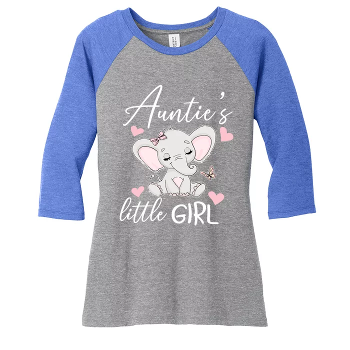 Aunties Little Niece From Aunt To Niece Gift Women's Tri-Blend 3/4-Sleeve Raglan Shirt