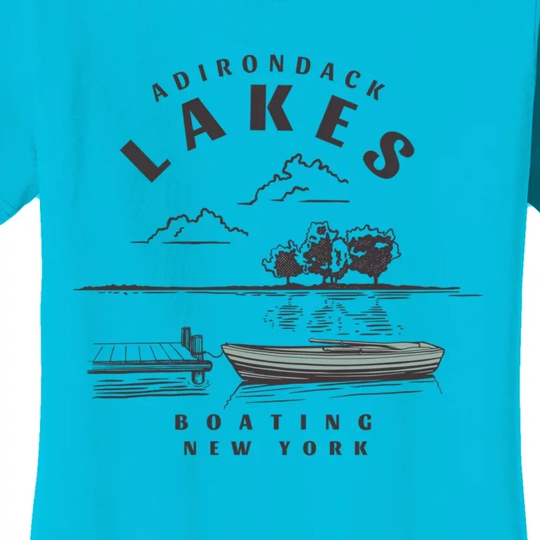 Adirondack Lakes Ny Boating Gift Women's T-Shirt