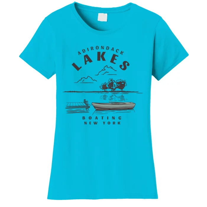 Adirondack Lakes Ny Boating Gift Women's T-Shirt