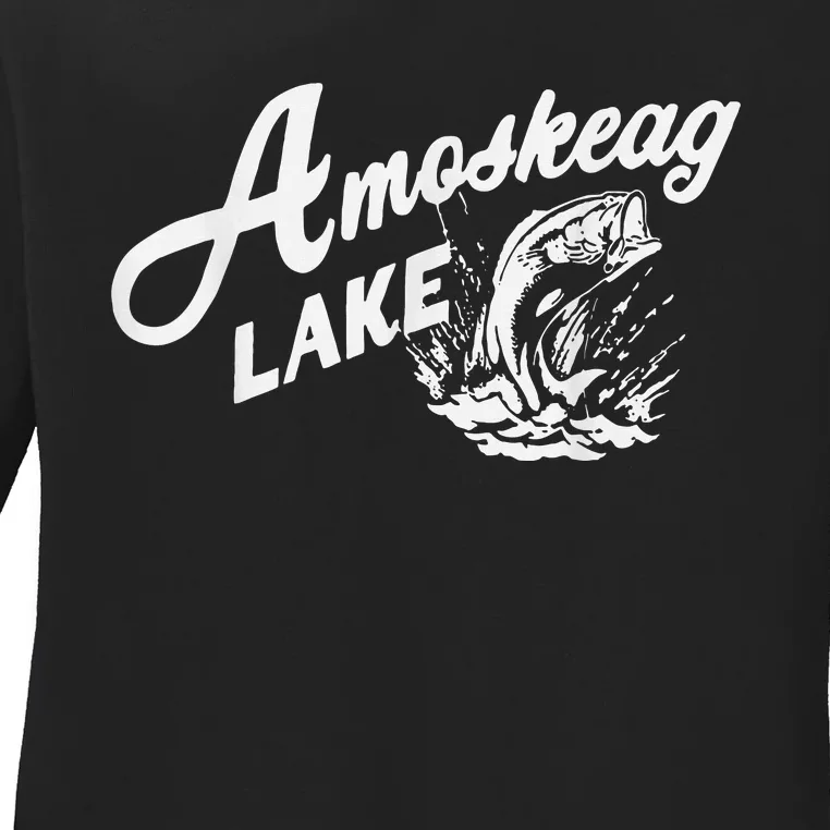 Amoskeag Lake New Hampshire Ladies Long Sleeve Shirt