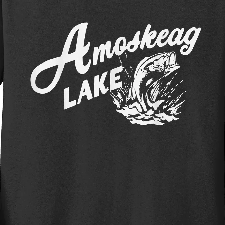 Amoskeag Lake New Hampshire Kids Long Sleeve Shirt