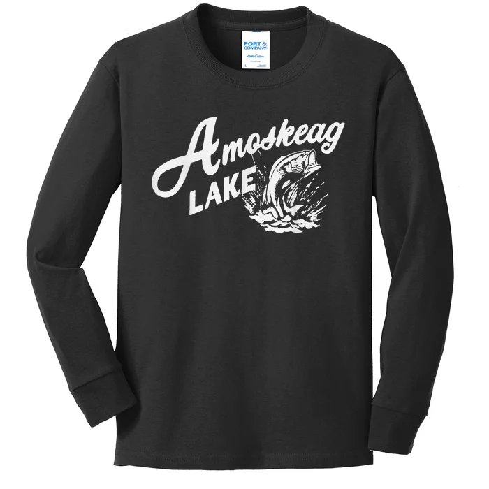 Amoskeag Lake New Hampshire Kids Long Sleeve Shirt