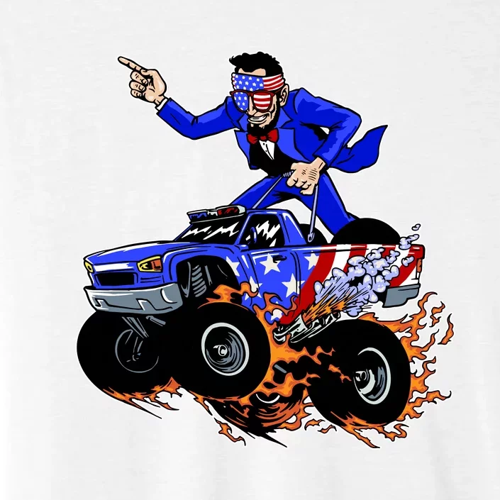 Abraham Liconln On A Monster Truck ChromaSoft Performance T-Shirt