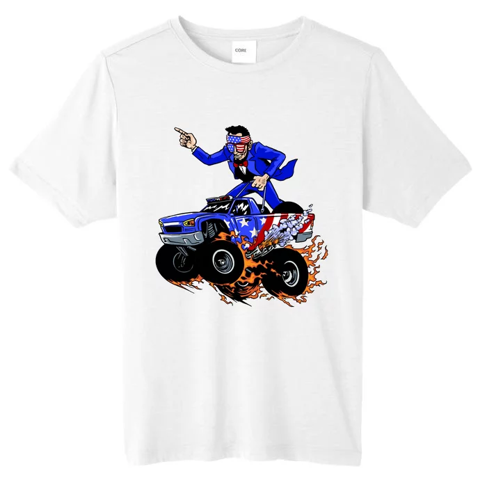 Abraham Liconln On A Monster Truck ChromaSoft Performance T-Shirt