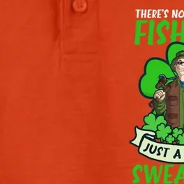 A Lot Of Swearing Design St Patricks Fishing Gift Dry Zone Grid Performance Polo