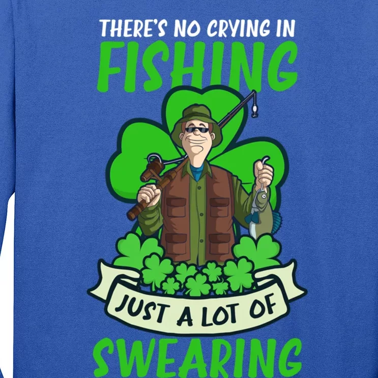 A Lot Of Swearing Design St Patricks Fishing Gift Long Sleeve Shirt