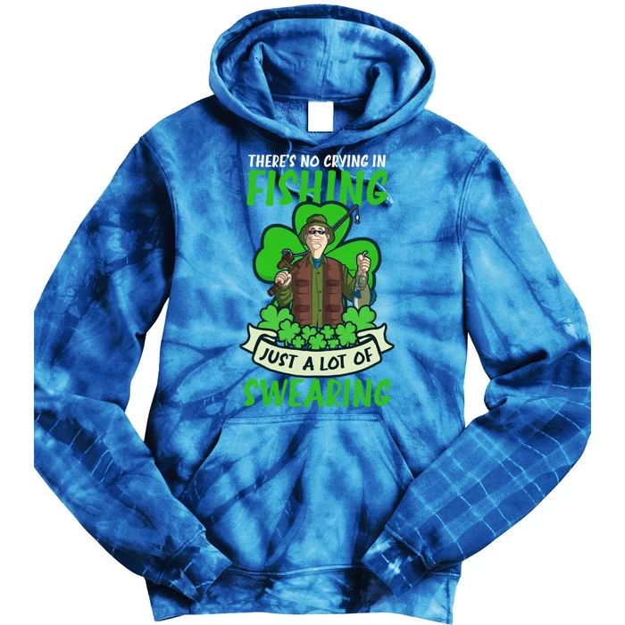 A Lot Of Swearing Design St Patricks Fishing Gift Tie Dye Hoodie