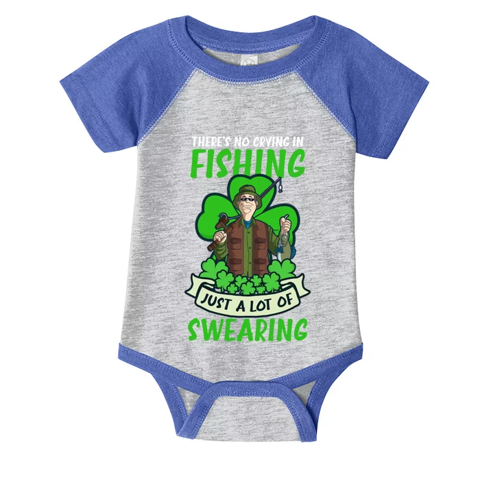 A Lot Of Swearing Design St Patricks Fishing Gift Infant Baby Jersey Bodysuit