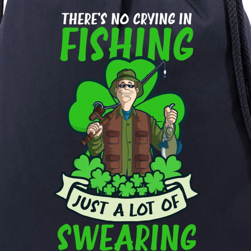 A Lot Of Swearing Design St Patricks Fishing Gift Drawstring Bag