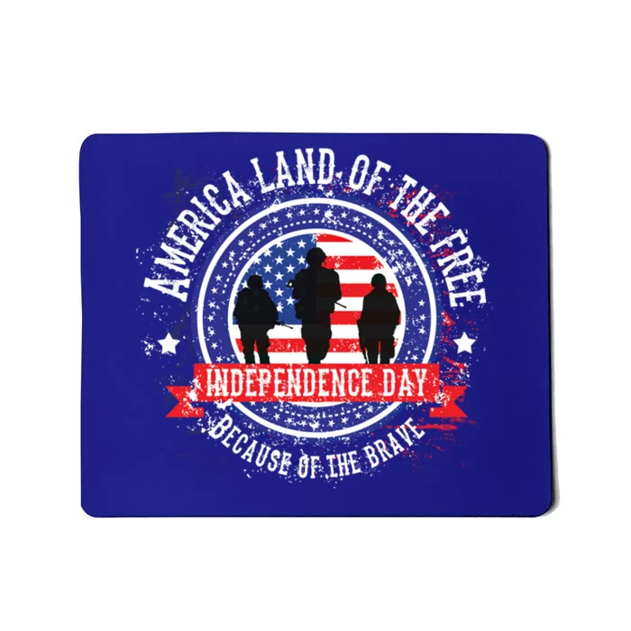 America Land Of The Free Because Of The Brave Novelty Gift Mousepad