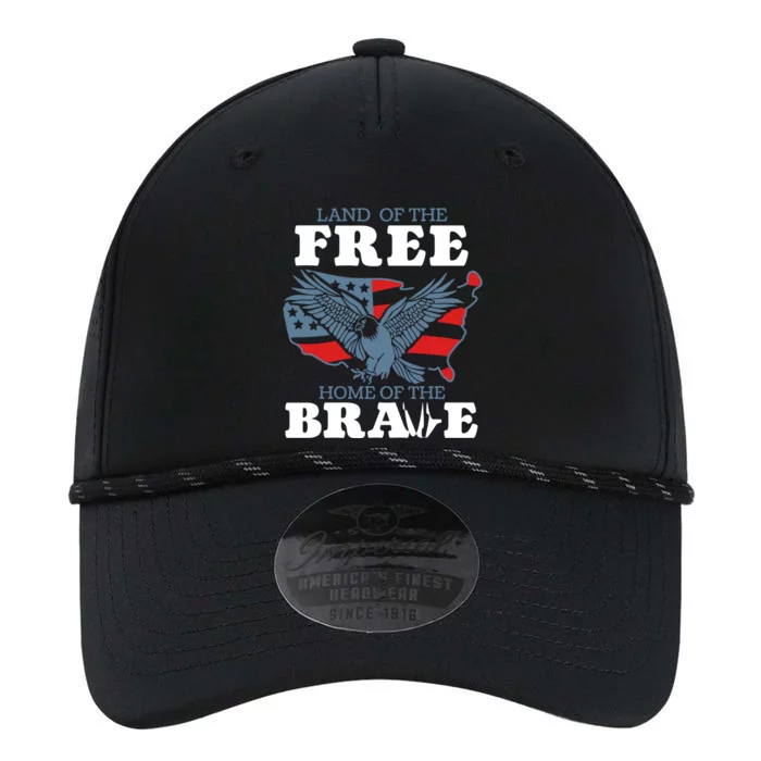 America Land Of The Free Home Of The Brave Gift Performance The Dyno Cap