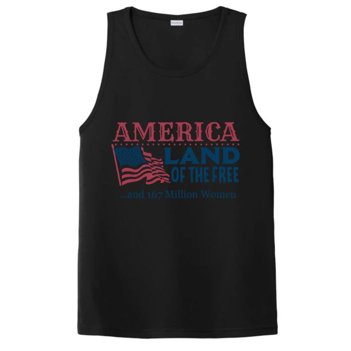 America Land Of The Free And 167 Million Cool Gift Performance Tank