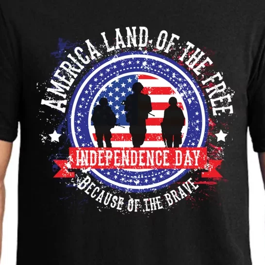 America Land Of The Free Because Of The Brave Novelty Gift Pajama Set