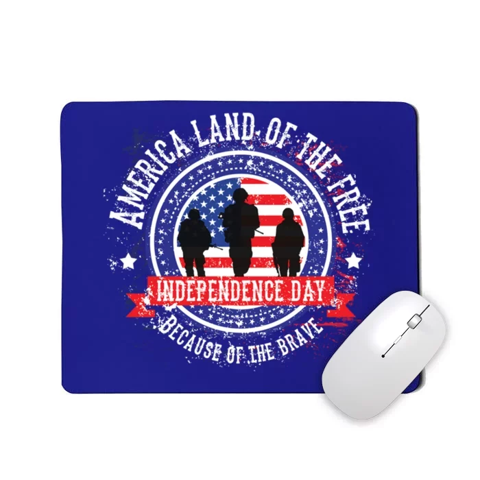 America Land Of The Free Because Of The Brave Novelty Gift Mousepad