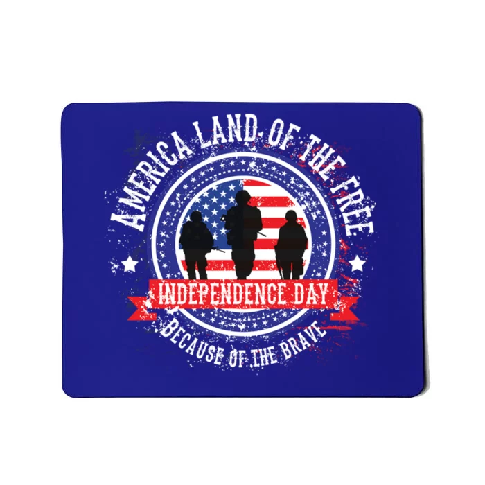 America Land Of The Free Because Of The Brave Novelty Gift Mousepad