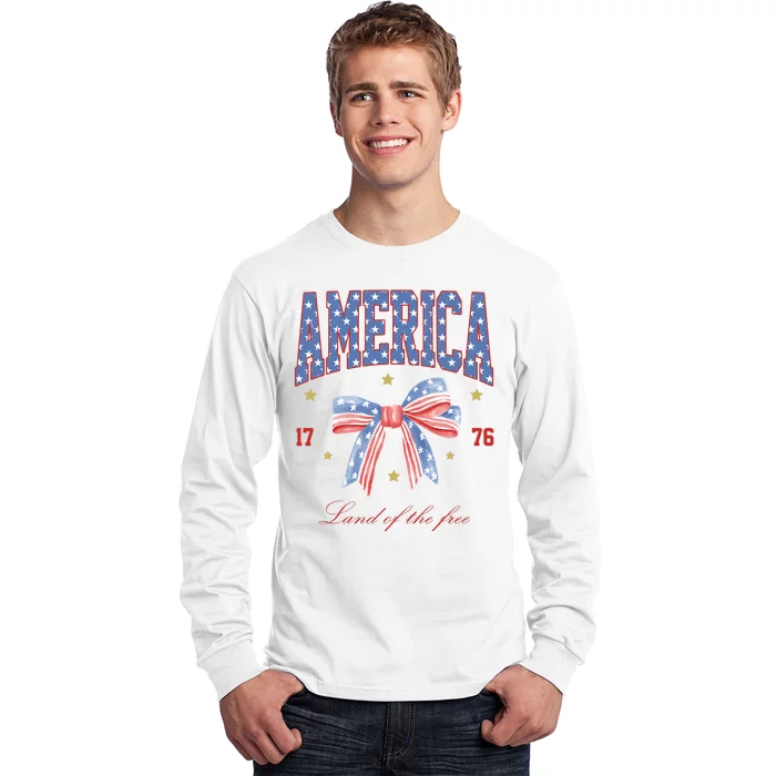 America Land Of The Free Bow Long Sleeve Shirt