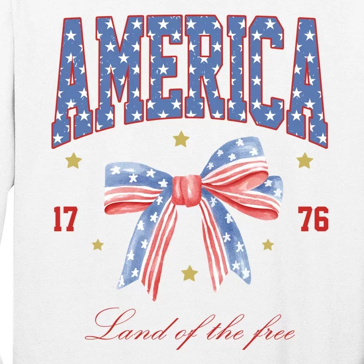 America Land Of The Free Bow Long Sleeve Shirt