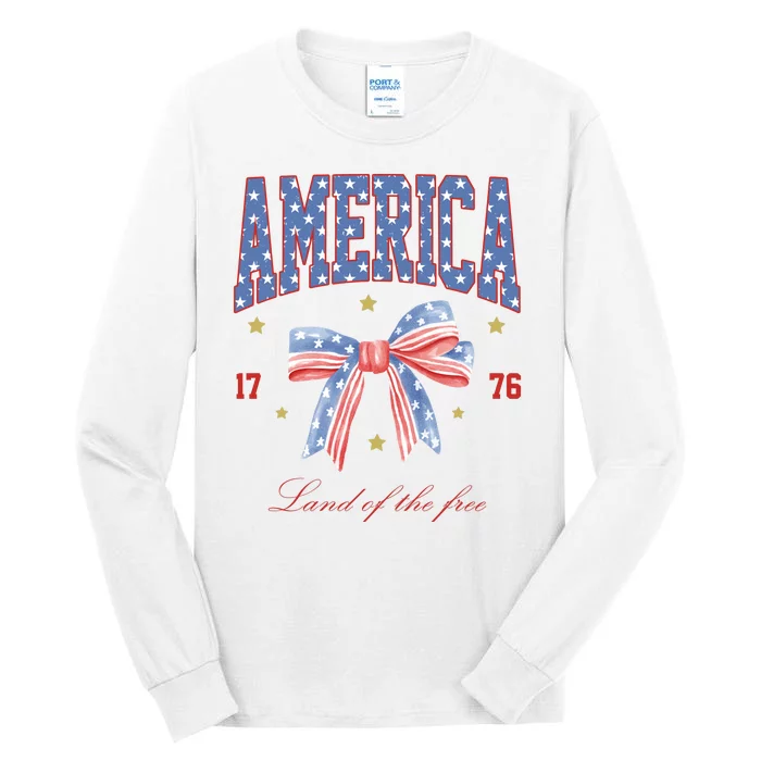 America Land Of The Free Bow Tall Long Sleeve T-Shirt