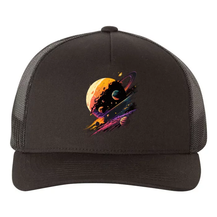 A Lot Of Big And Small Colorful Planets Yupoong Adult 5-Panel Trucker Hat