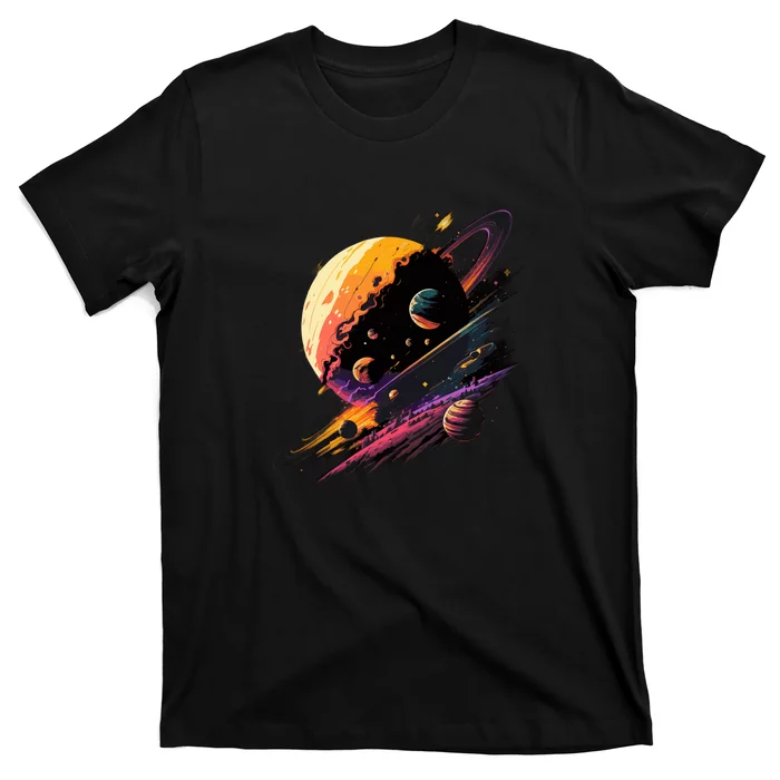 A Lot Of Big And Small Colorful Planets T-Shirt