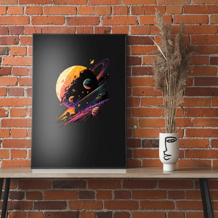 A Lot Of Big And Small Colorful Planets Poster