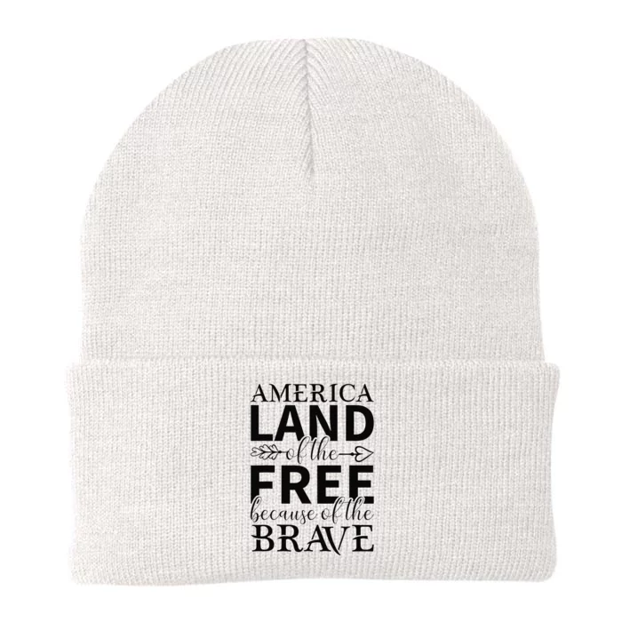 America Land Of The Free Because Of The Brave Knit Cap Winter Beanie