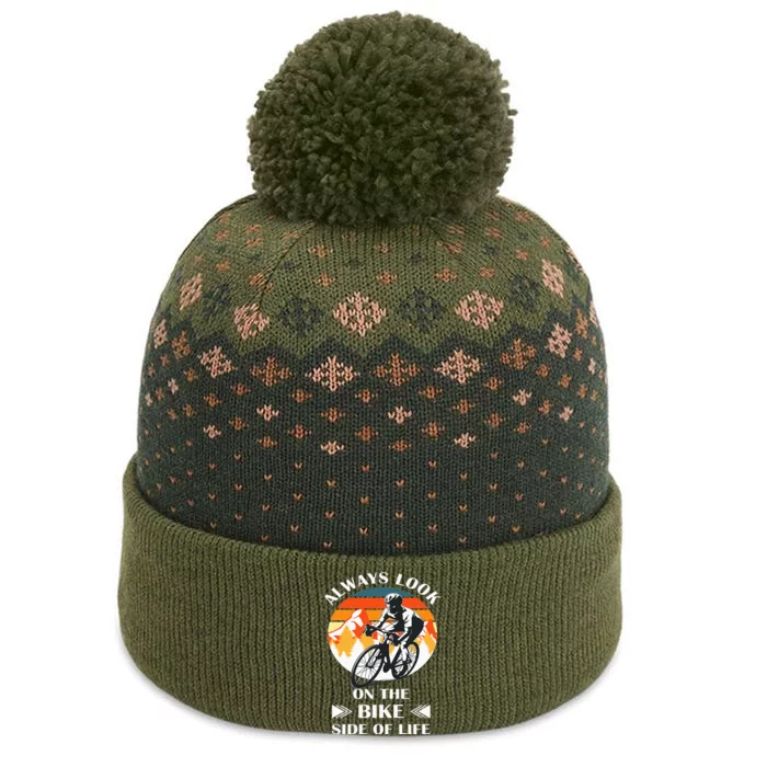 Always Look On The Bike Side Of Life Bicycle Cyclist The Baniff Cuffed Pom Beanie