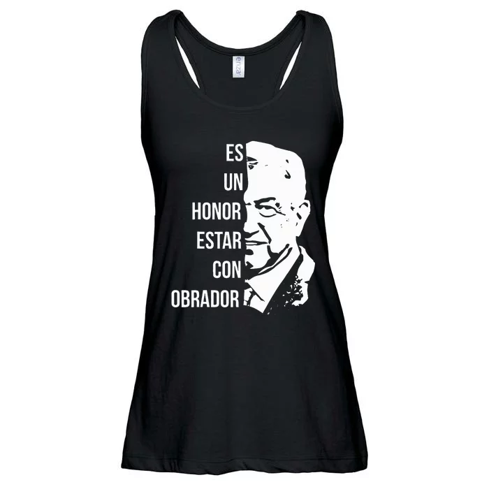 Amlo Lopez Obrador Es Un Honor Estar Con Obrador Ladies Essential Flowy Tank