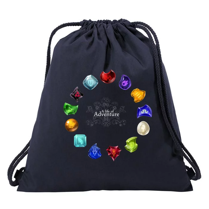 A Life Of Adventure Drawstring Bag