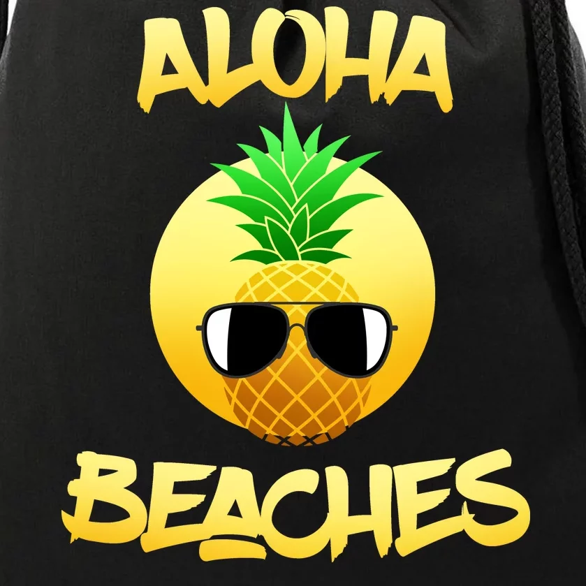 Aloha Beaches Drawstring Bag