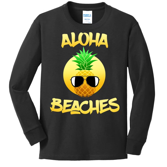 Aloha Beaches Kids Long Sleeve Shirt