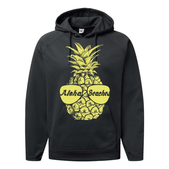 Aloha Beaches Pineapple Performance Fleece Hoodie