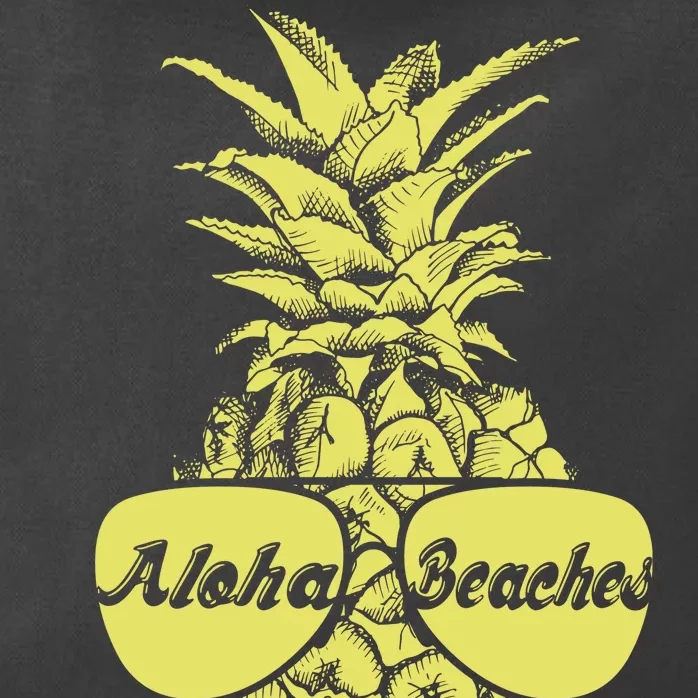 Aloha Beaches Pineapple Zip Tote Bag