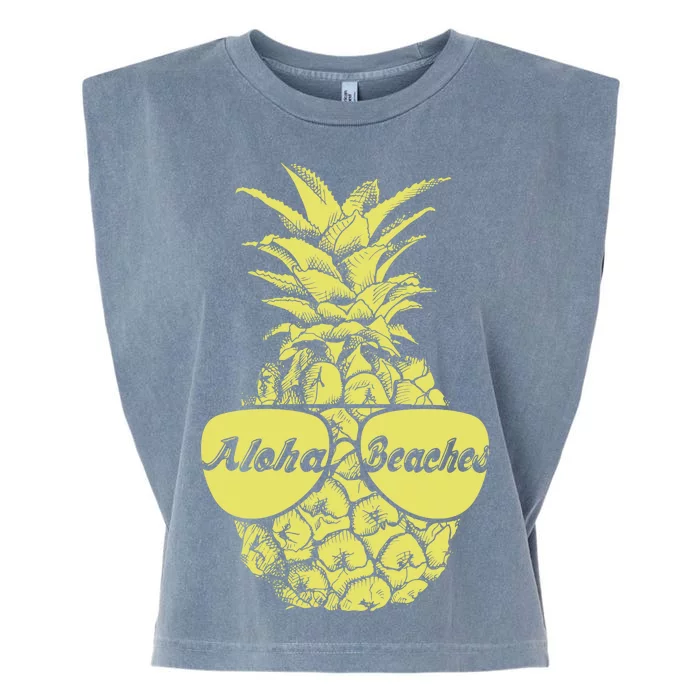 Aloha Beaches Pineapple Garment-Dyed Women's Muscle Tee