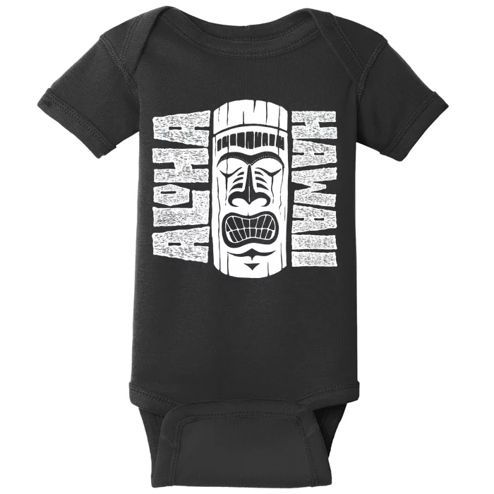 Aloha Hawaii Tiki Statue Baby Bodysuit