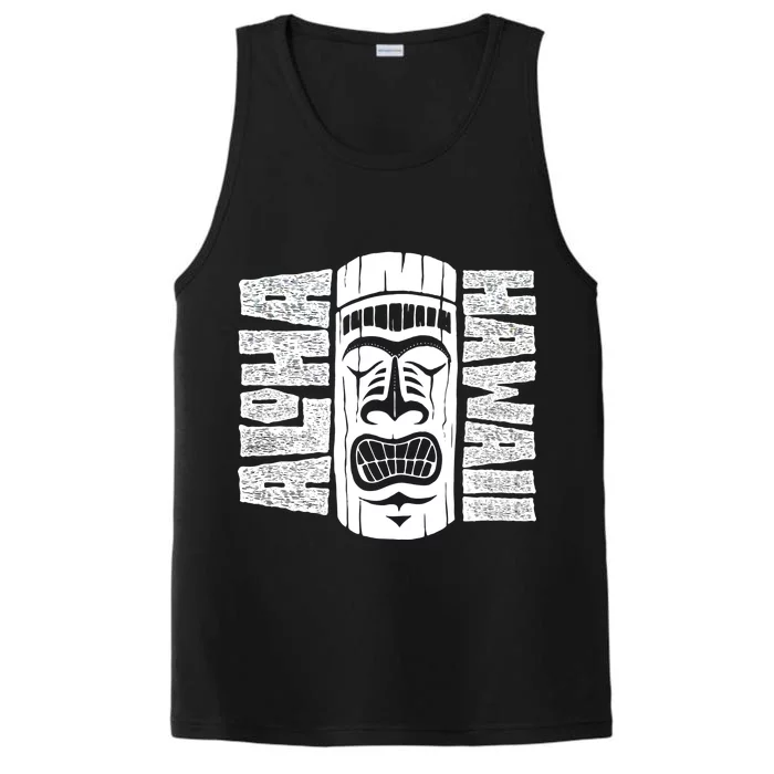 Aloha Hawaii Tiki Statue Performance Tank