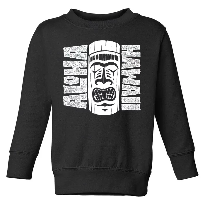 Aloha Hawaii Tiki Statue Toddler Sweatshirt