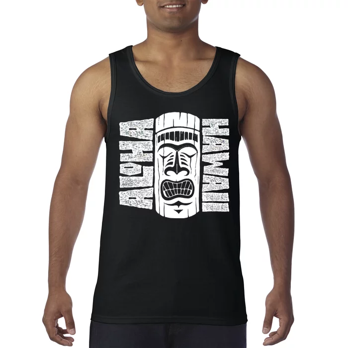 Aloha Hawaii Tiki Statue Tank Top