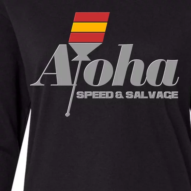 Aloha Speed And Salvage Logo Womens Cotton Relaxed Long Sleeve T-Shirt