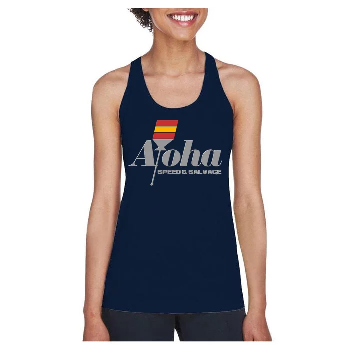 Aloha Speed And Salvage Logo Women's Racerback Tank