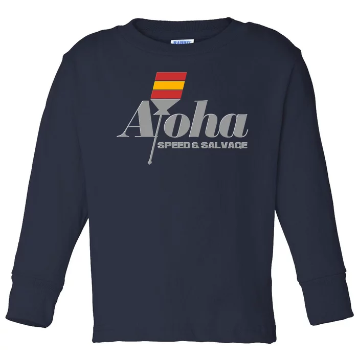 Aloha Speed And Salvage Logo Toddler Long Sleeve Shirt