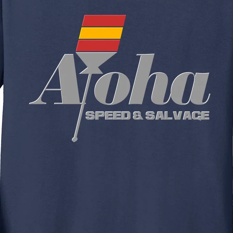 Aloha Speed And Salvage Logo Kids Long Sleeve Shirt