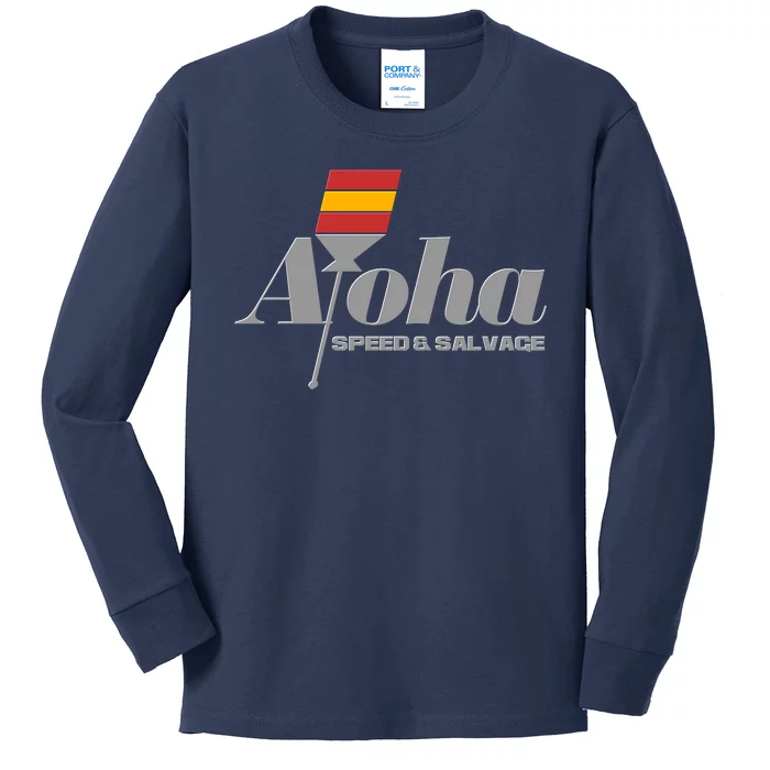 Aloha Speed And Salvage Logo Kids Long Sleeve Shirt