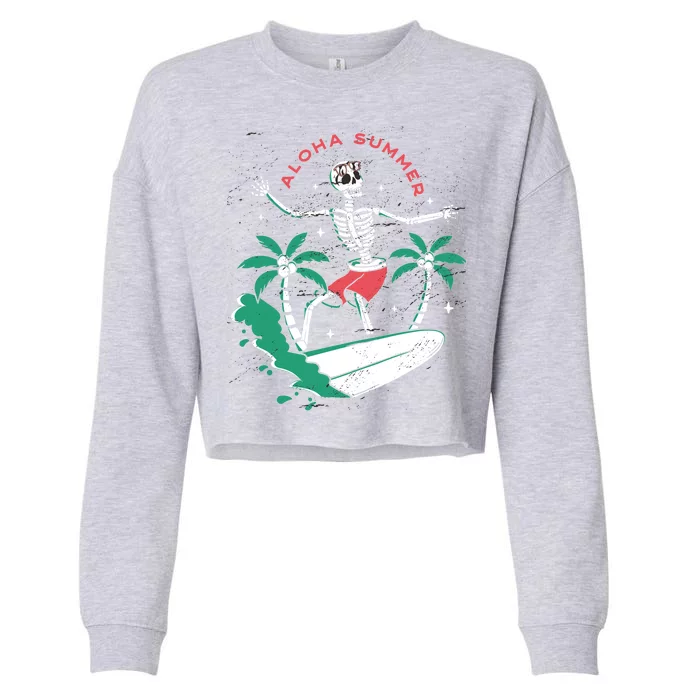 Aloha Summer Cropped Pullover Crew