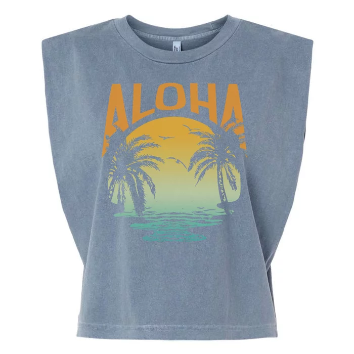 Aloha Summer Beach Garment-Dyed Women's Muscle Tee