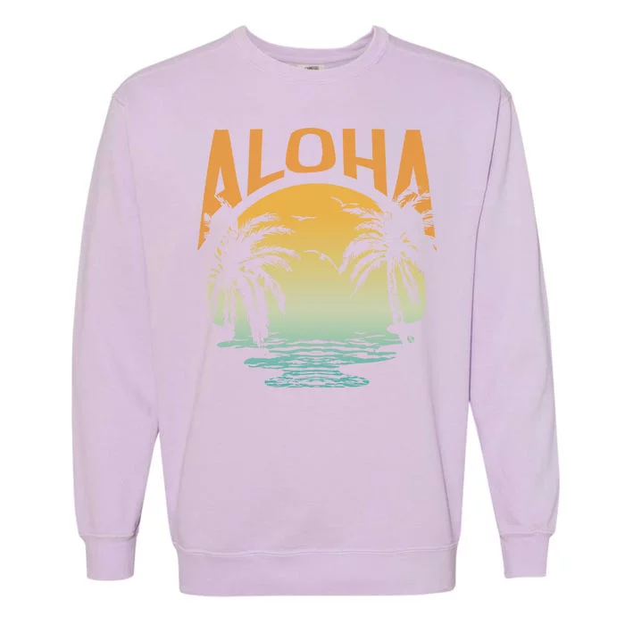 Aloha Summer Beach Garment-Dyed Sweatshirt