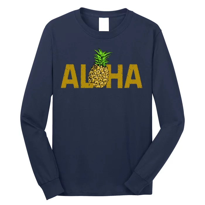 Aloha Summer Pineapple Long Sleeve Shirt