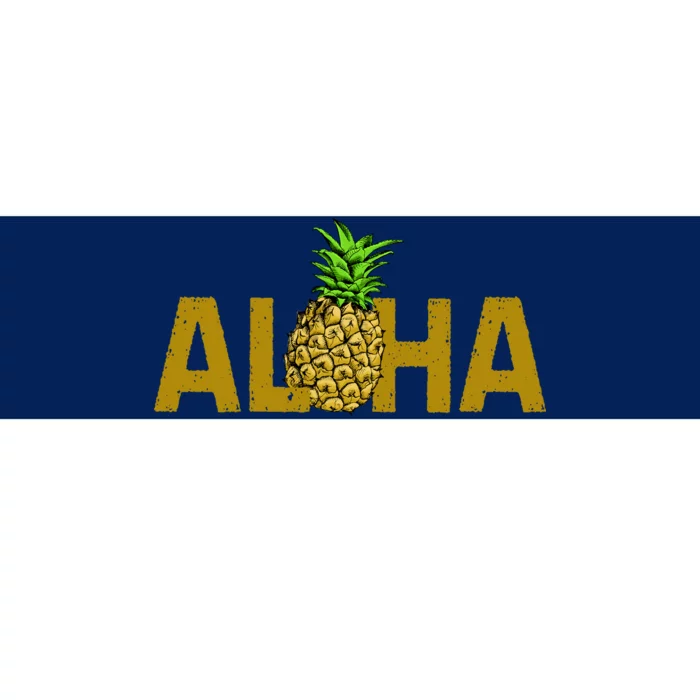 Aloha Summer Pineapple Bumper Sticker